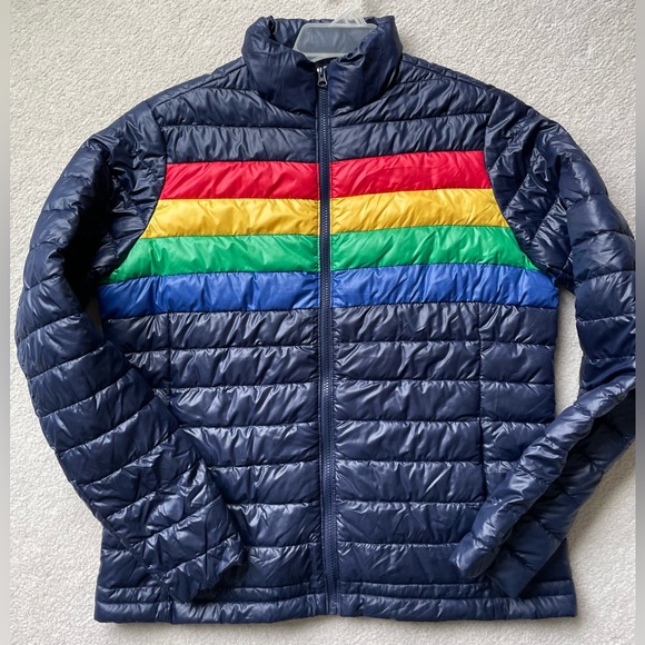 Primary Other - Primary Men's Multicolor Striped Puffer Jacket